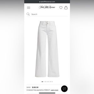 Triple Stitch Detail Wide Leg -- Blanc - 26 / BLANC